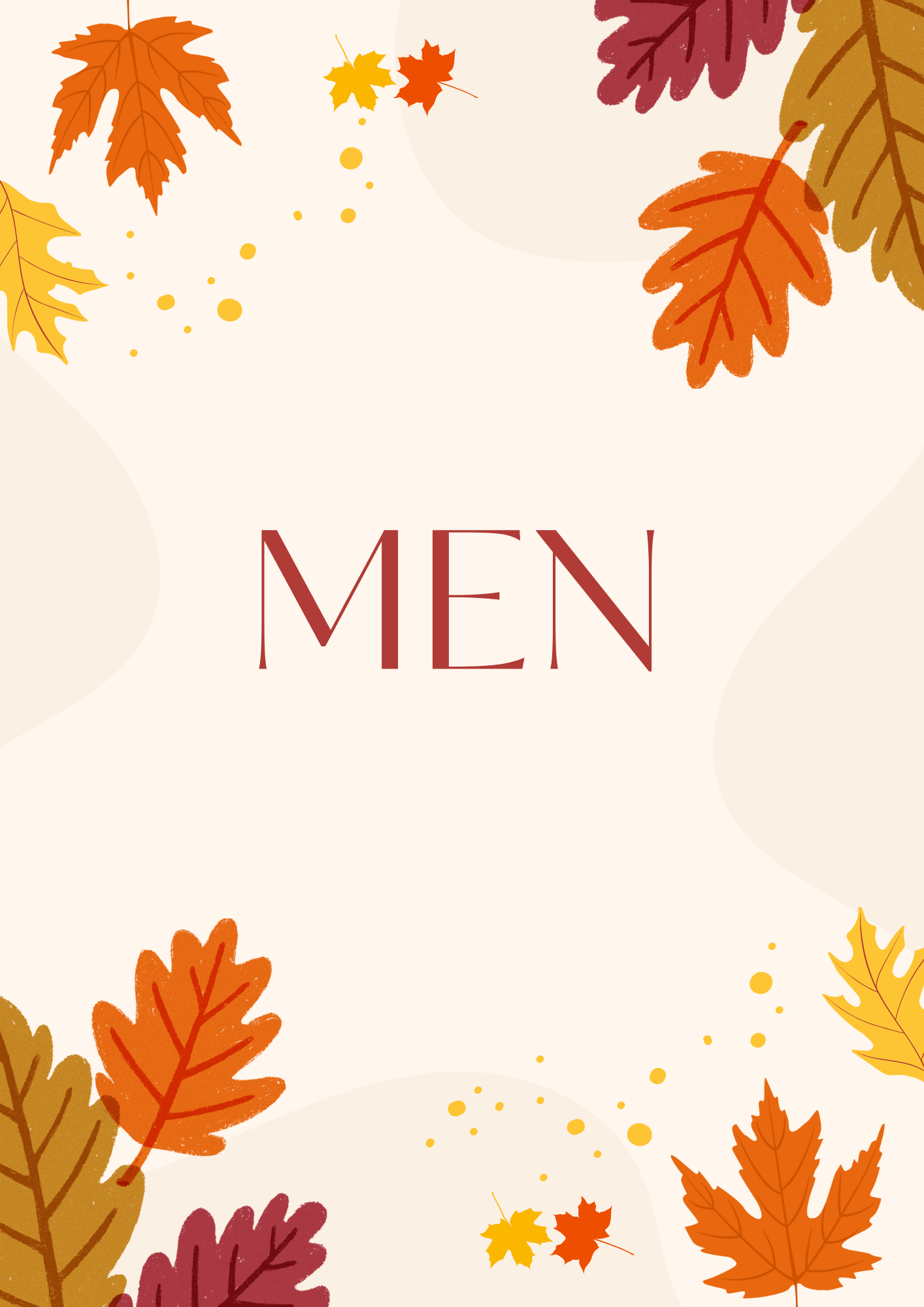 Men Autumn sale
