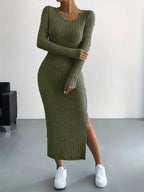 Ribbed knit dress