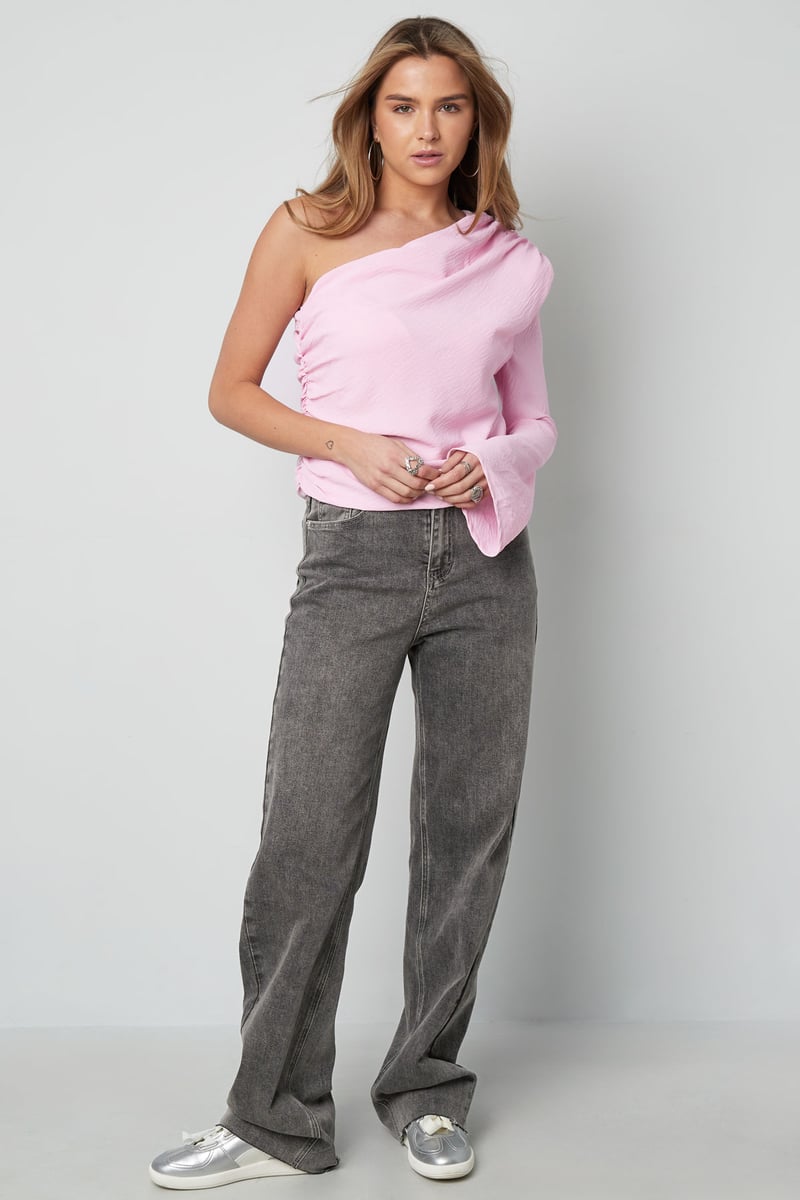 één-schouderblouse dames - Trendy en Stijlvolle Mode voor een Verfijnde Uitstraling