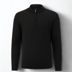 Black Quarter-Zip Sweater