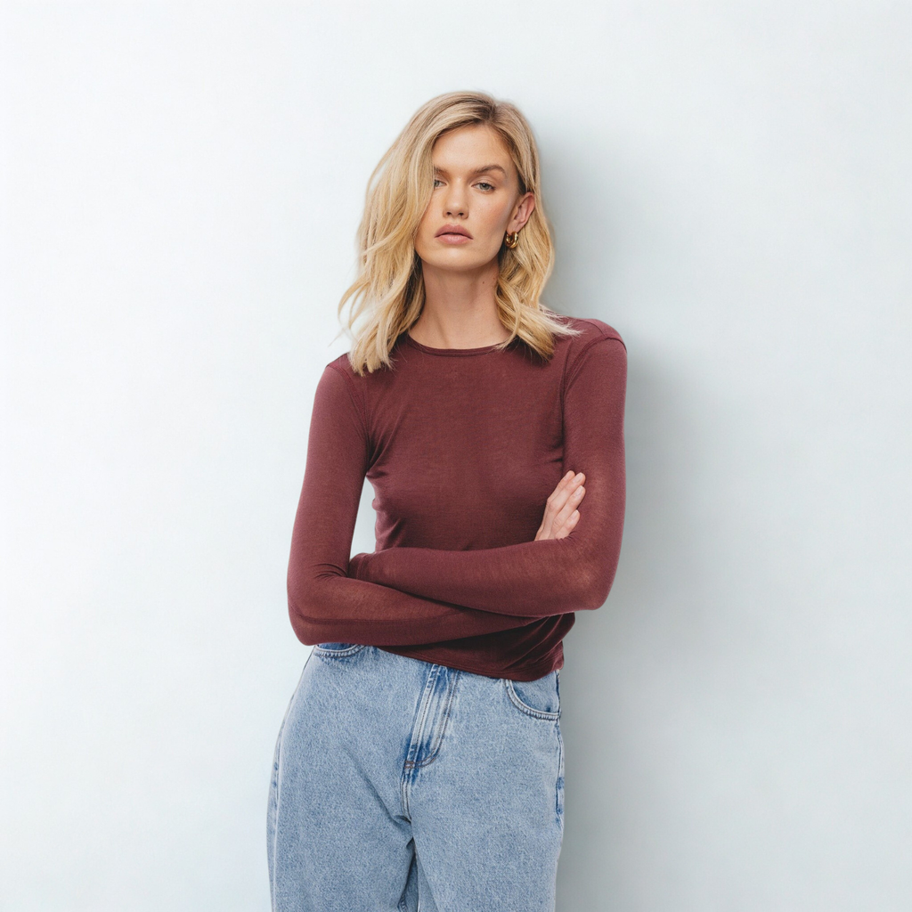 Hortensja Longsleeve in Burgundy