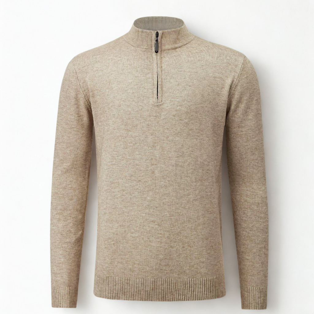 Black Quarter-Zip Sweater