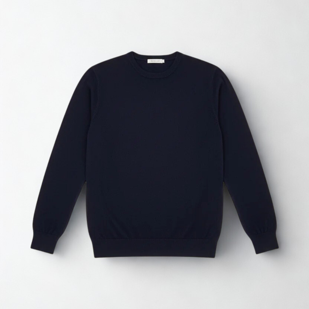 Navy Lightweight Crewneck Sweater