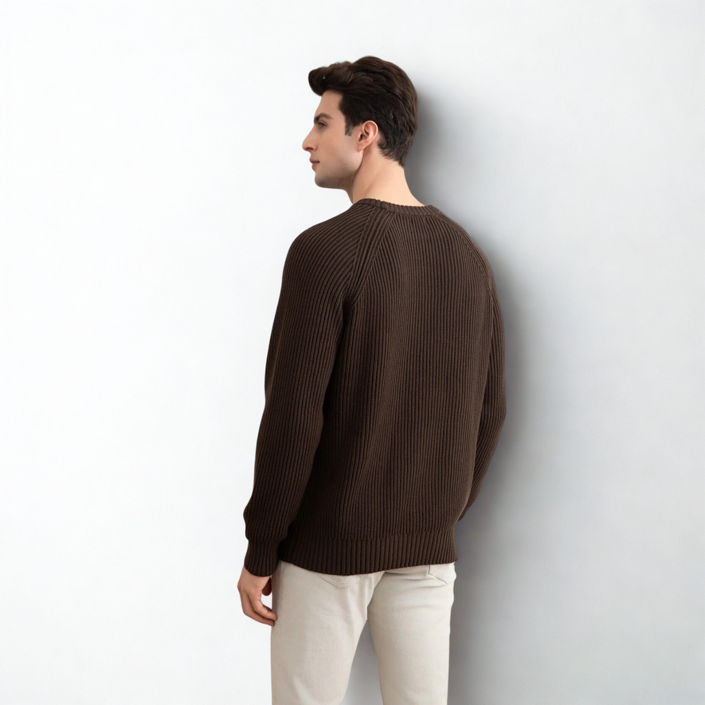 Brown English Rib Crewneck