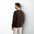 Brown English Rib Crewneck
