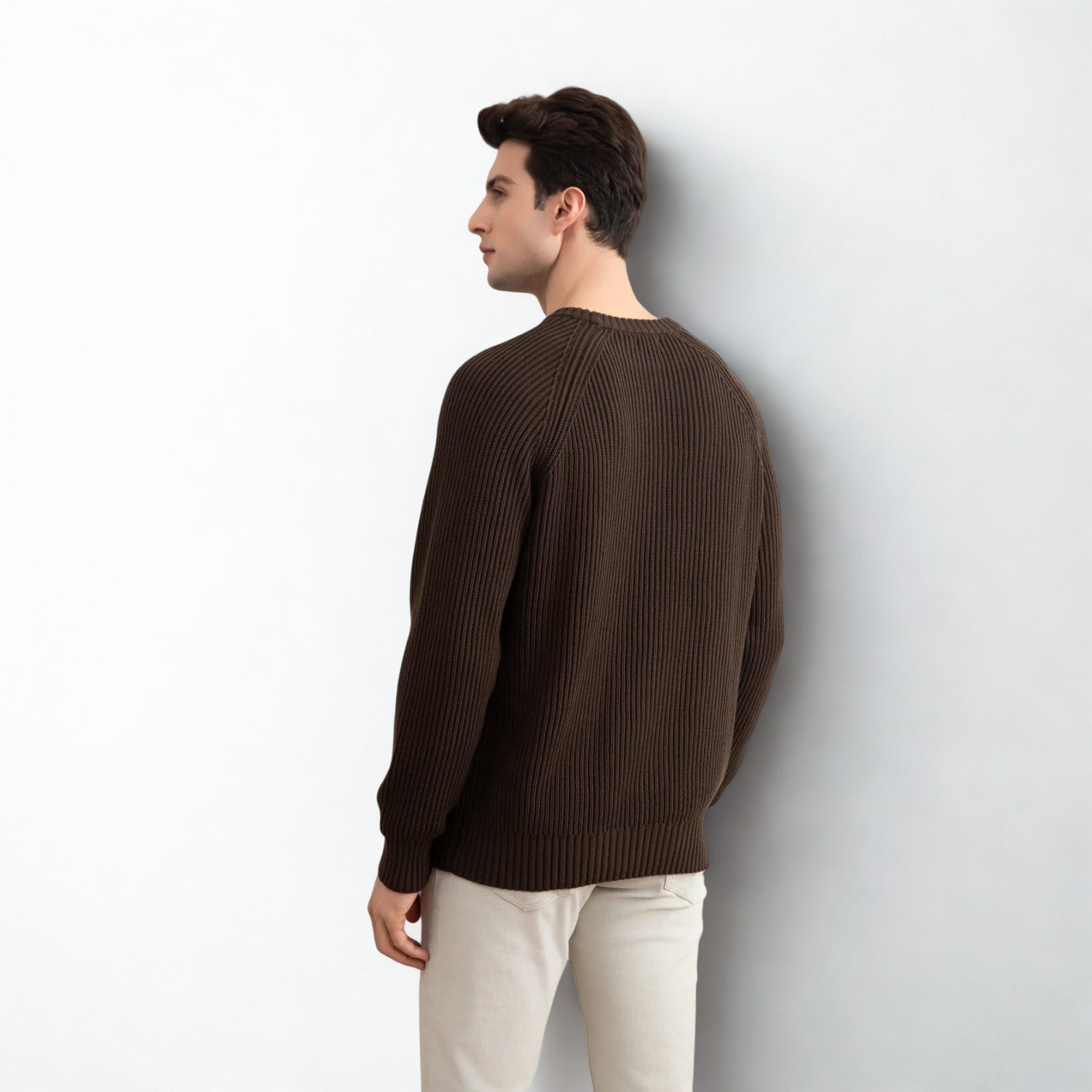 Brown English Rib Crewneck