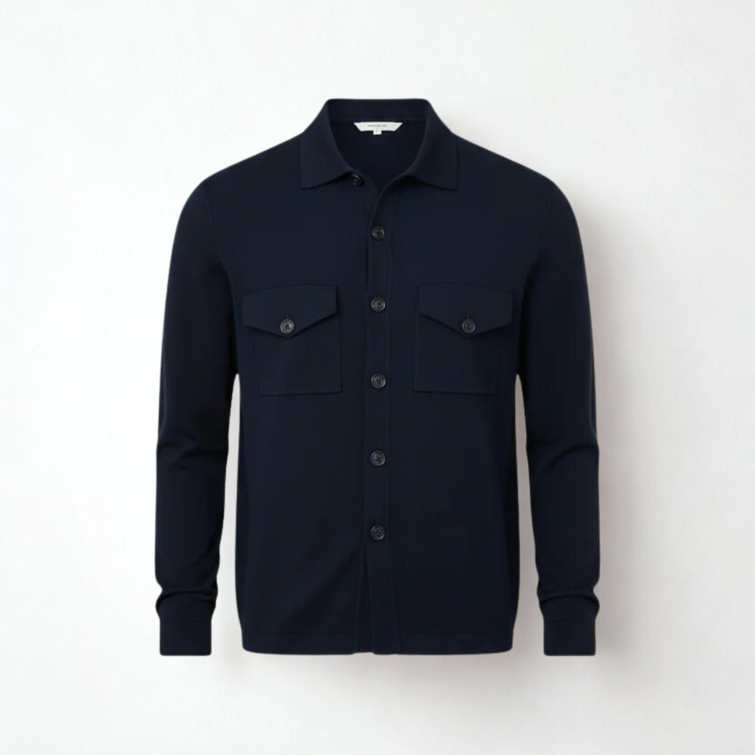 Navy Flap-pocket Overshirt