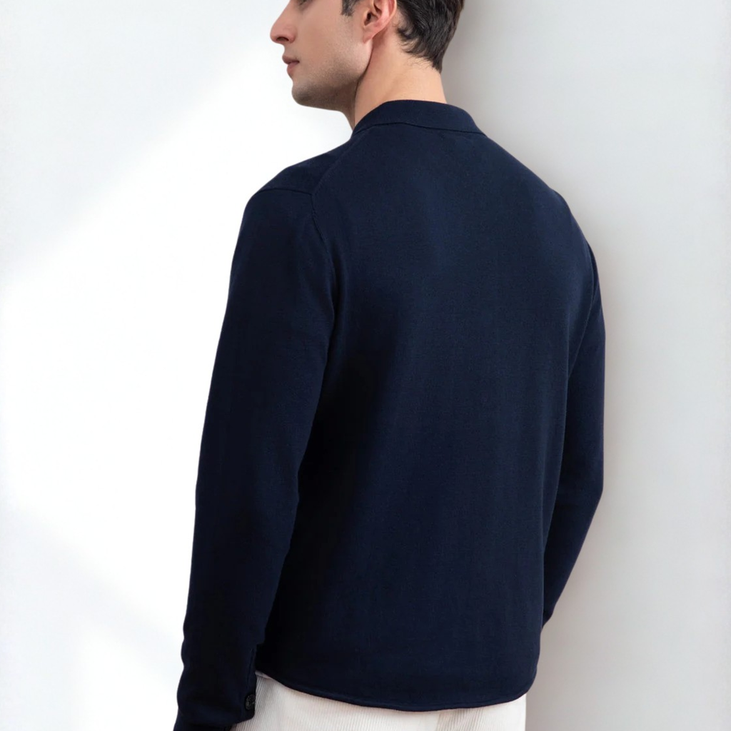 Navy Flap-pocket Overshirt