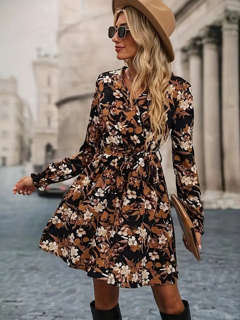 Floral wrap dress