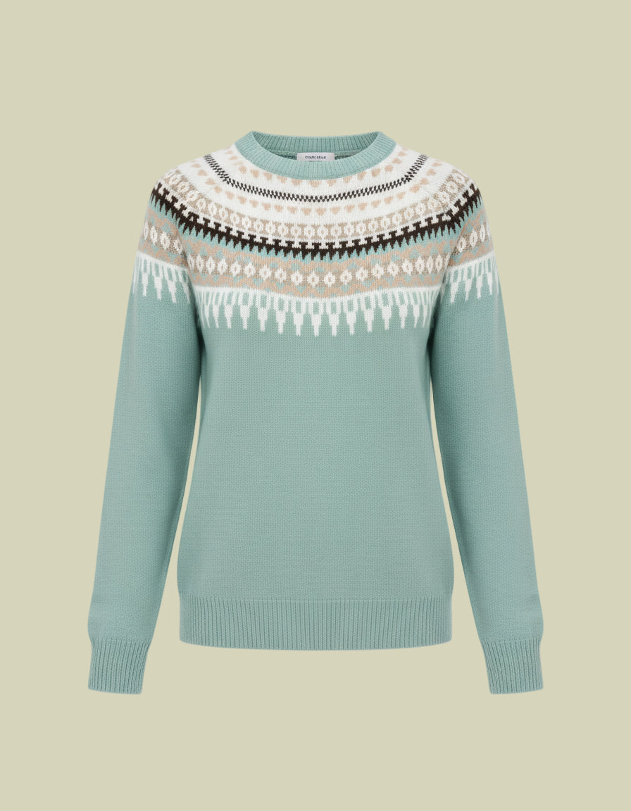 Warm Women’s Norwegian Sweater Cozy Nordic Knit