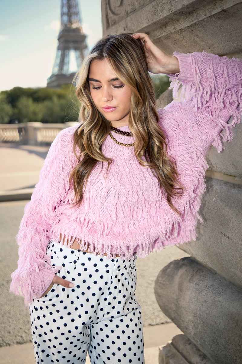 Fringe Knit - Stijlvolle Gebreide Sjaal met Franjes