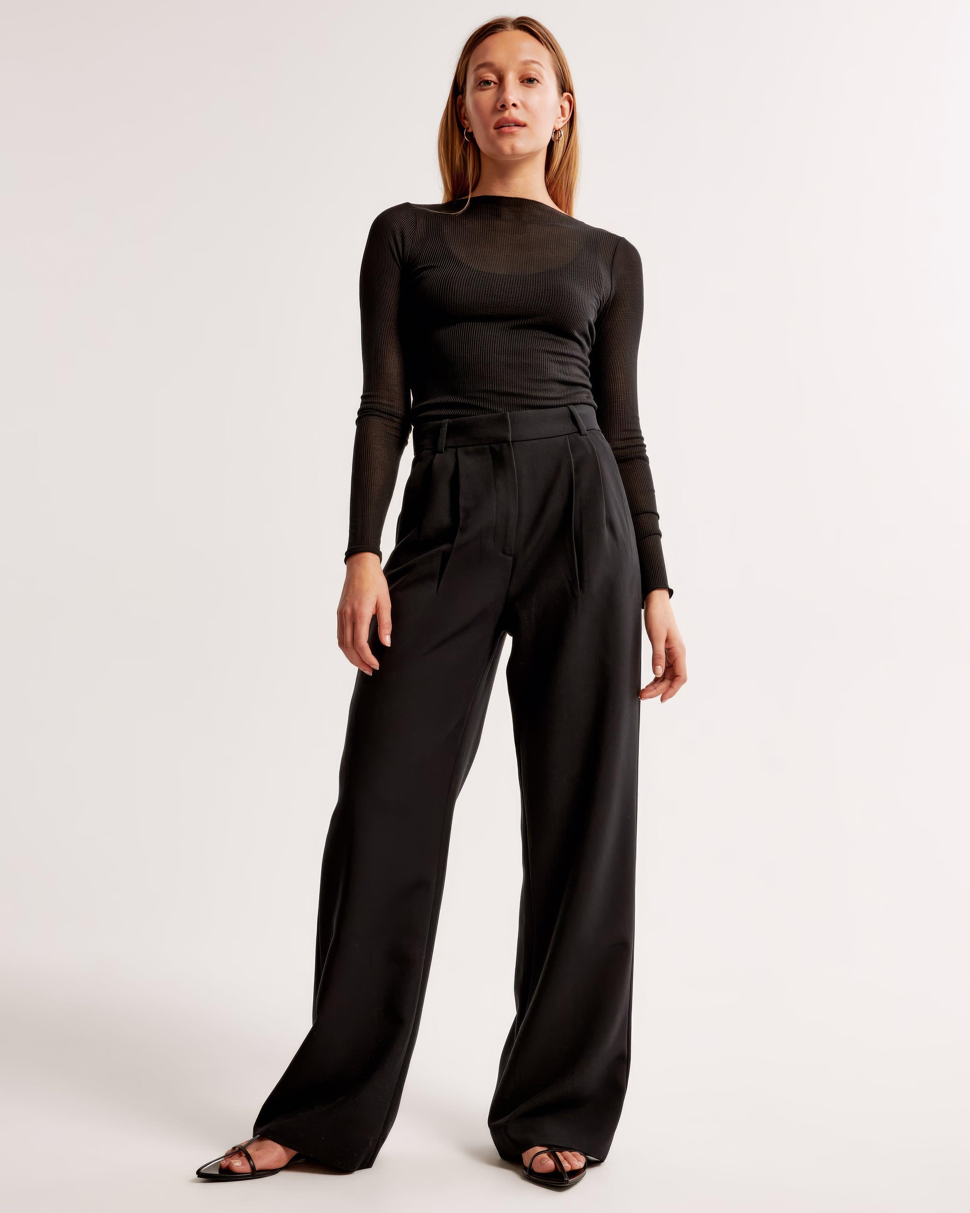 Abby | Loose fit  dames pantalon met hoge taille