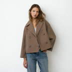 Isabel Buttoned Short Transitional Jacket Stylish & Chic