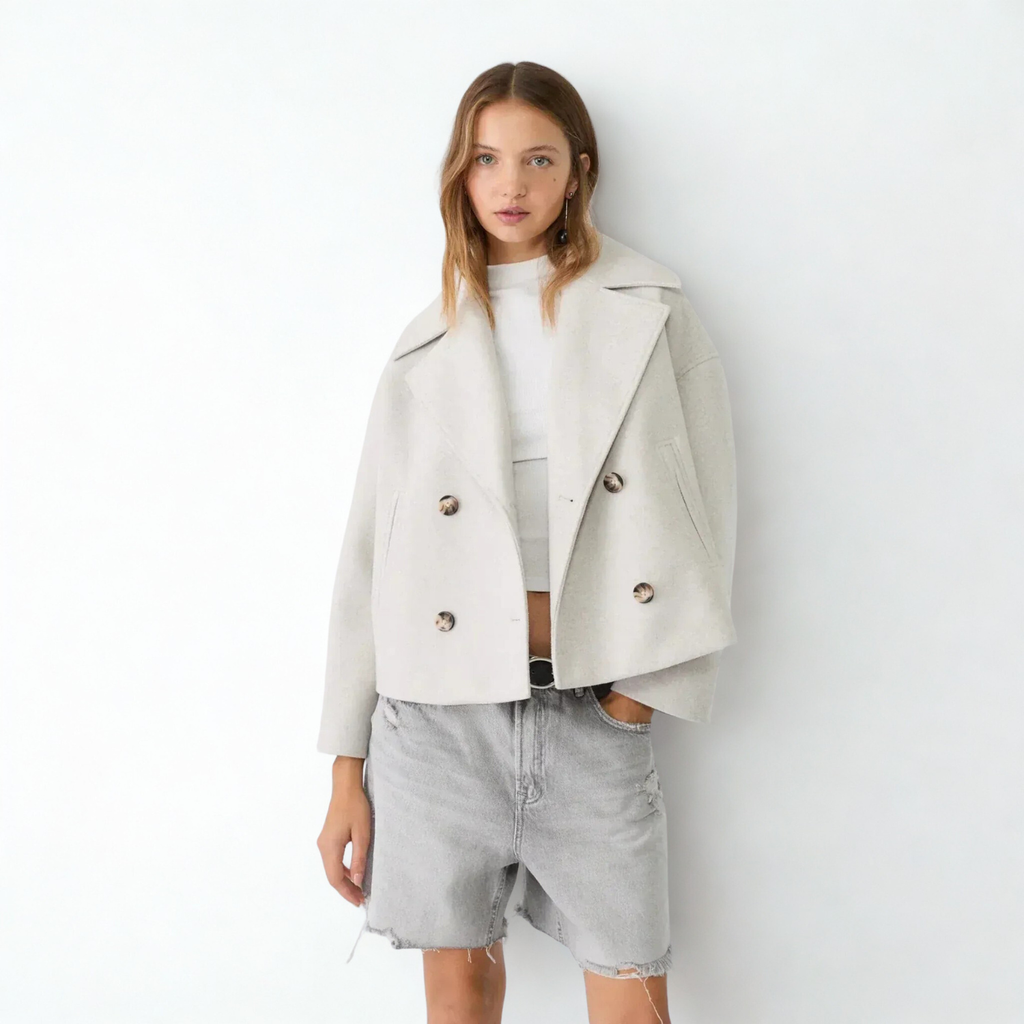 Isabel Buttoned Short Transitional Jacket Stylish & Chic