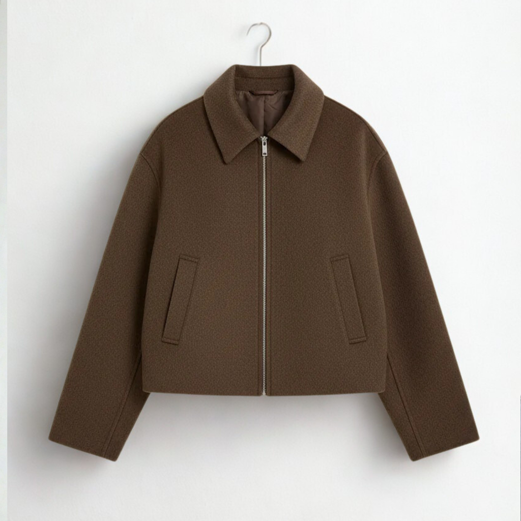 Elisa Stylish Women’s Short Wool Coat Trendy Cropped Jacket for Fall & Winter