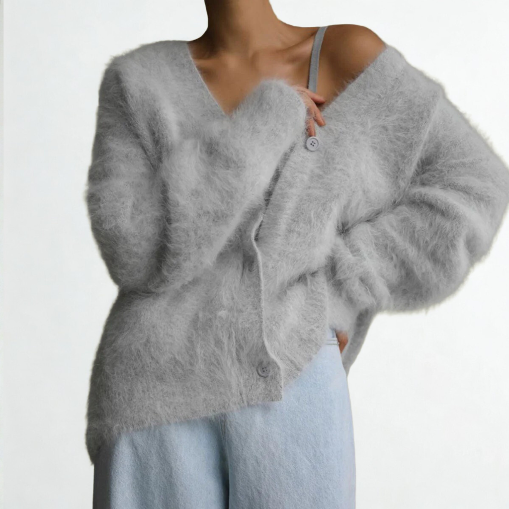 Elegant Loose-Fit Women’s Cardigan – Lightweight & Casual for Fall