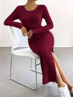 Ribbed knit dress