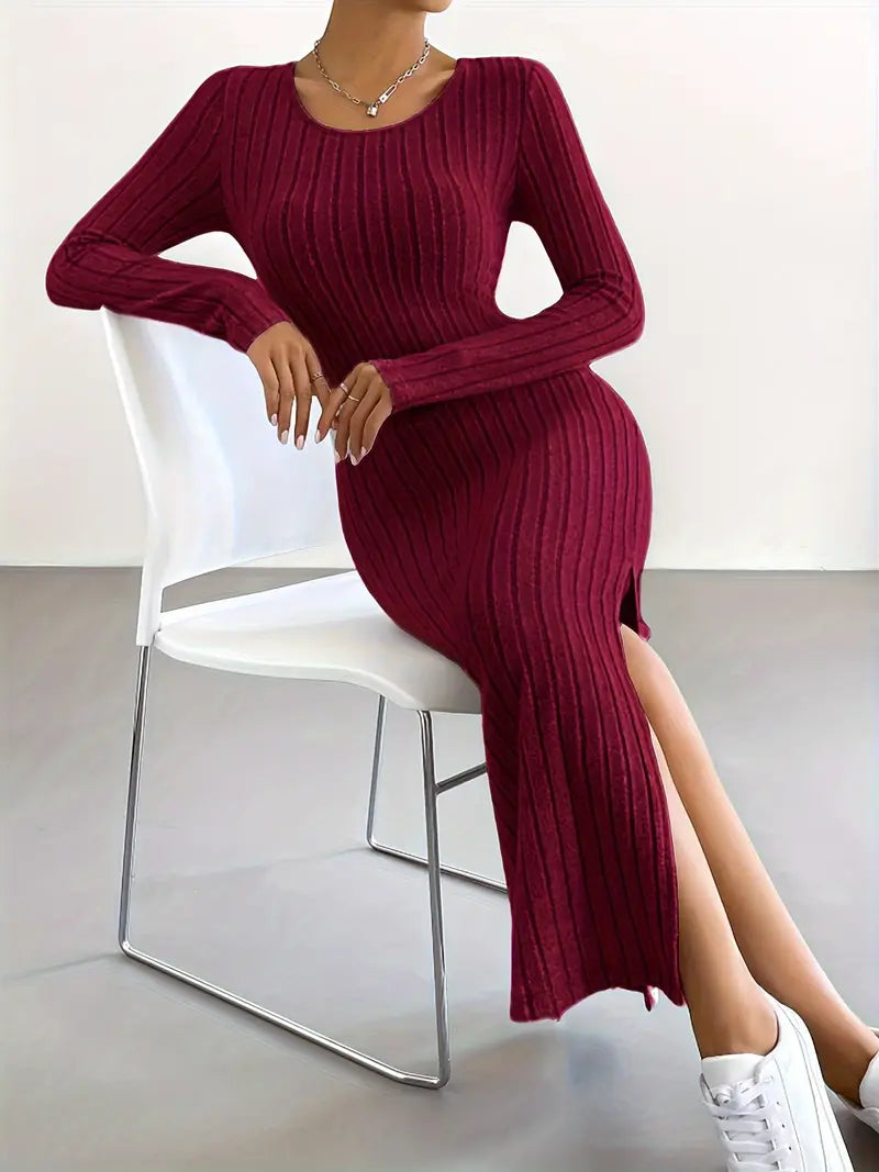 Ribbed knit dress