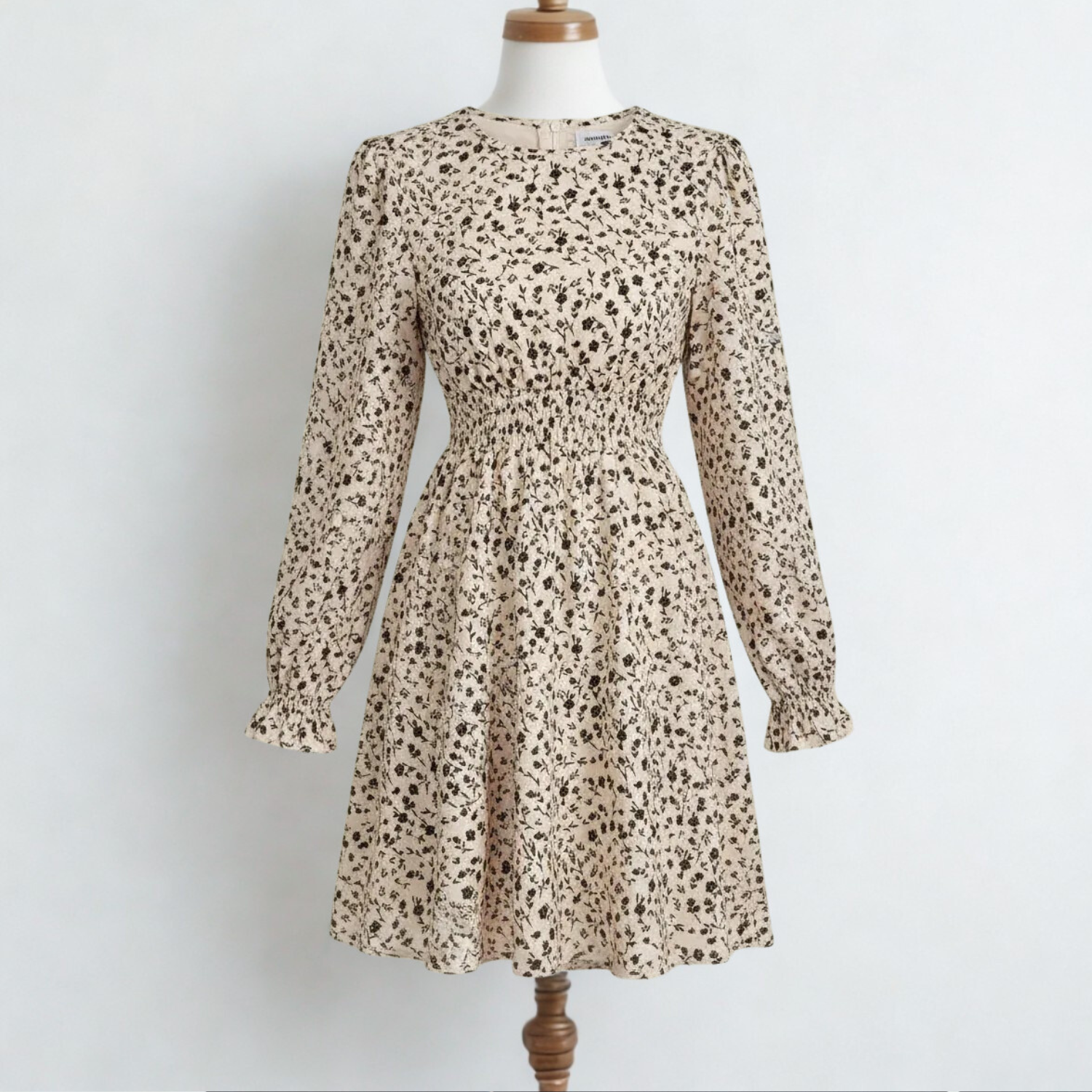 Flared long sleeve dress