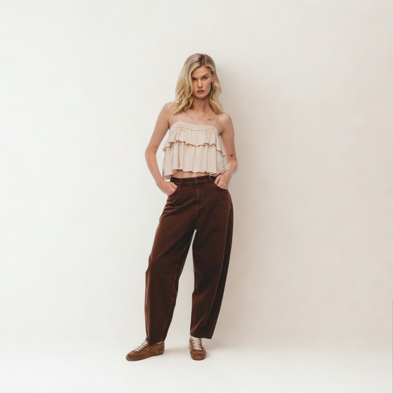 Maison Pants in Praline