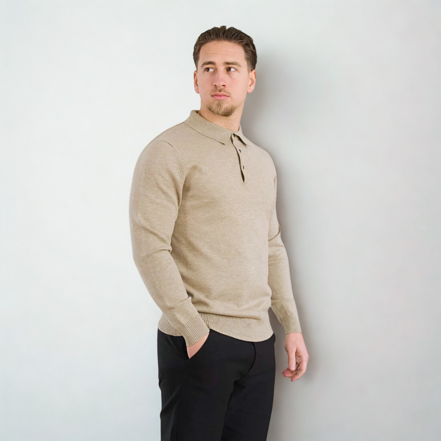 Knit Polo Sweater