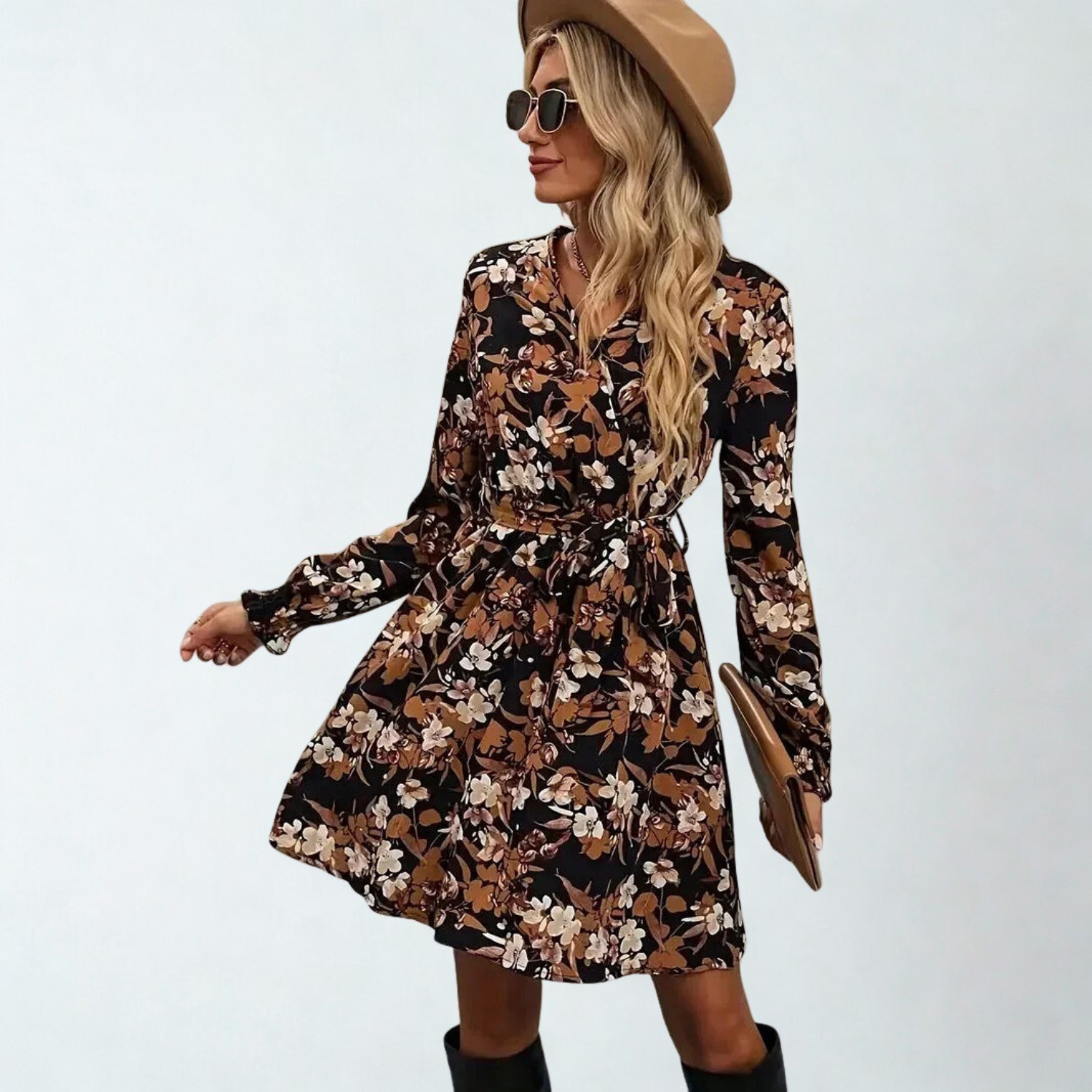 Floral wrap dress