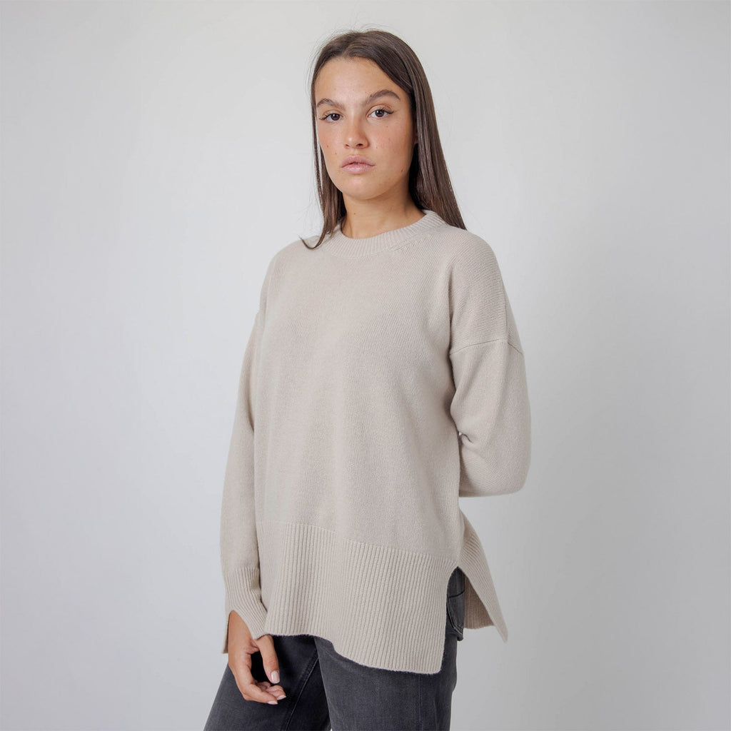 Cashmere Wool Crew Neck Sweater