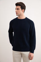 Navy English Rib Crewneck