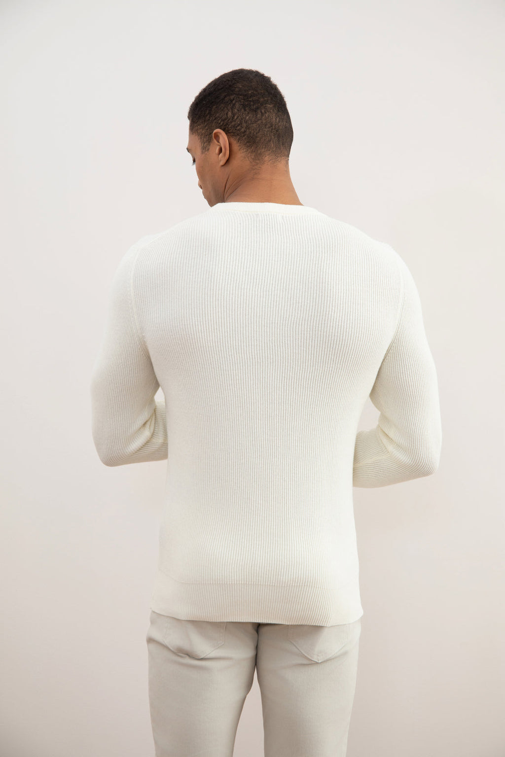 Maison Crewneck Malfilé English Rib Sweater