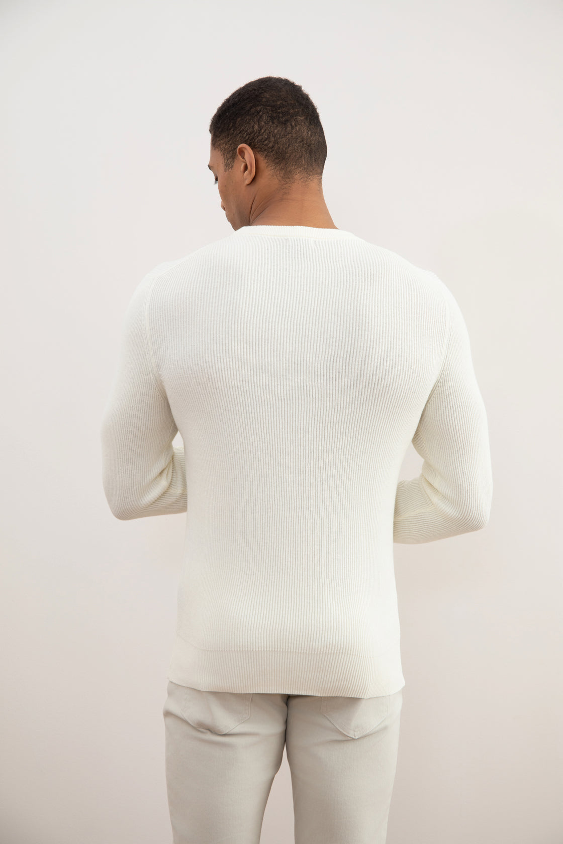 Maison Crewneck Malfilé English Rib Sweater