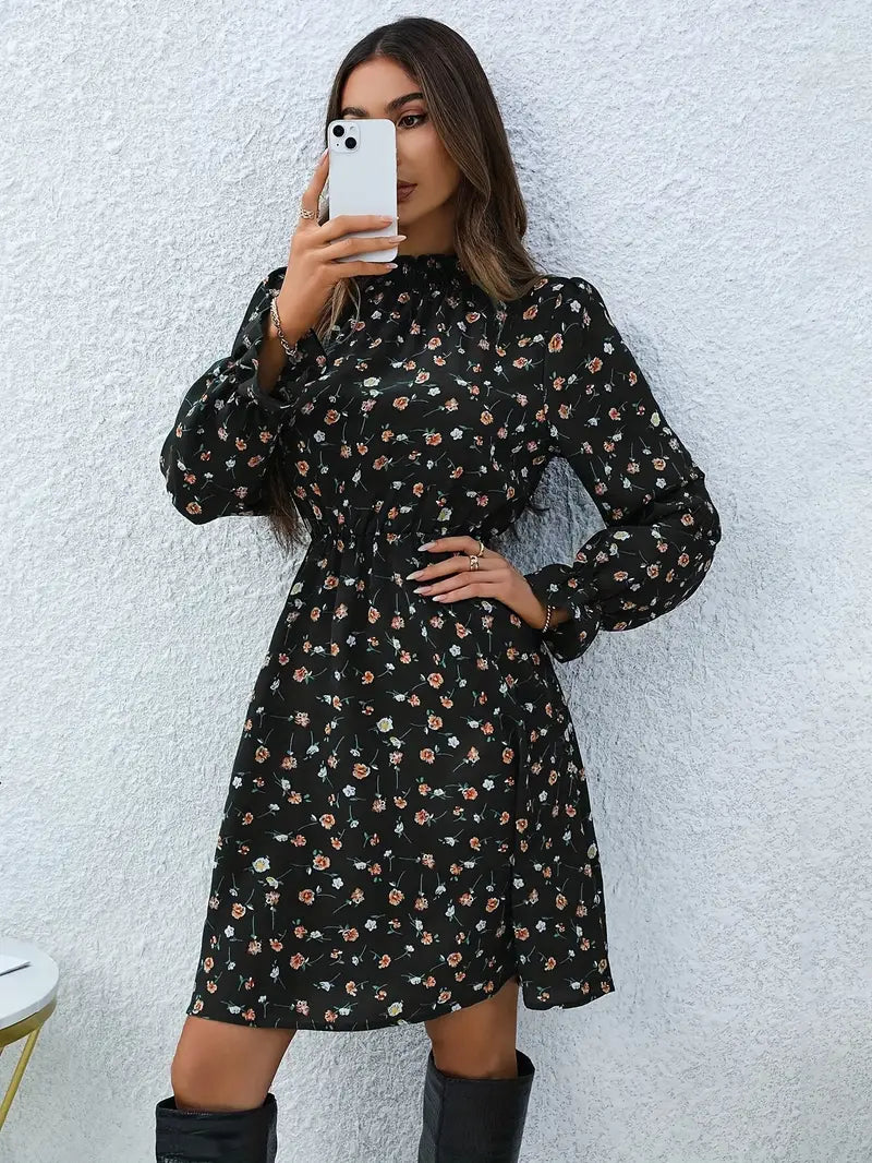 Floral Long-Sleeve Dress – a timeless classic