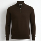 Brown Half-Zip Sweater