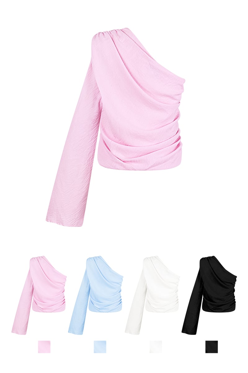 één-schouderblouse dames - Trendy en Stijlvolle Mode voor een Verfijnde Uitstraling