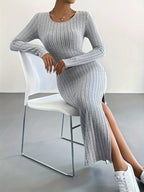 Ribbed knit dress