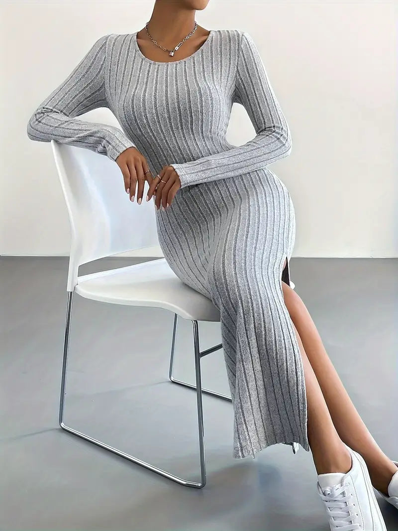 Ribbed knit dress