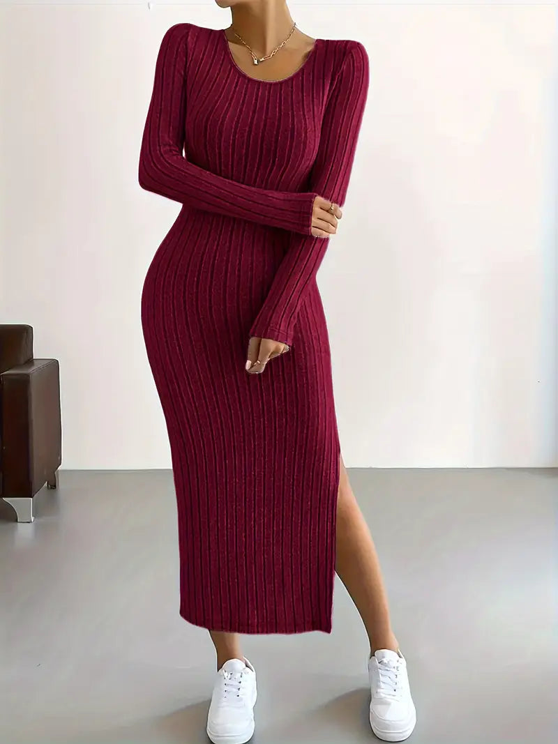 Ribbed knit dress