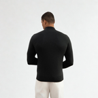 Dark Grey Merino Wool Half-Zip Sweater
