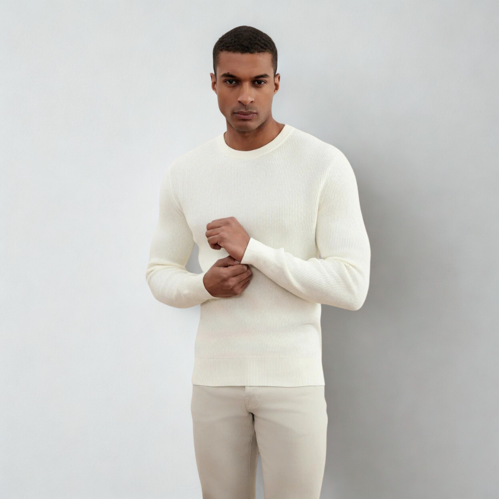 Maison Crewneck Malfilé English Rib Sweater
