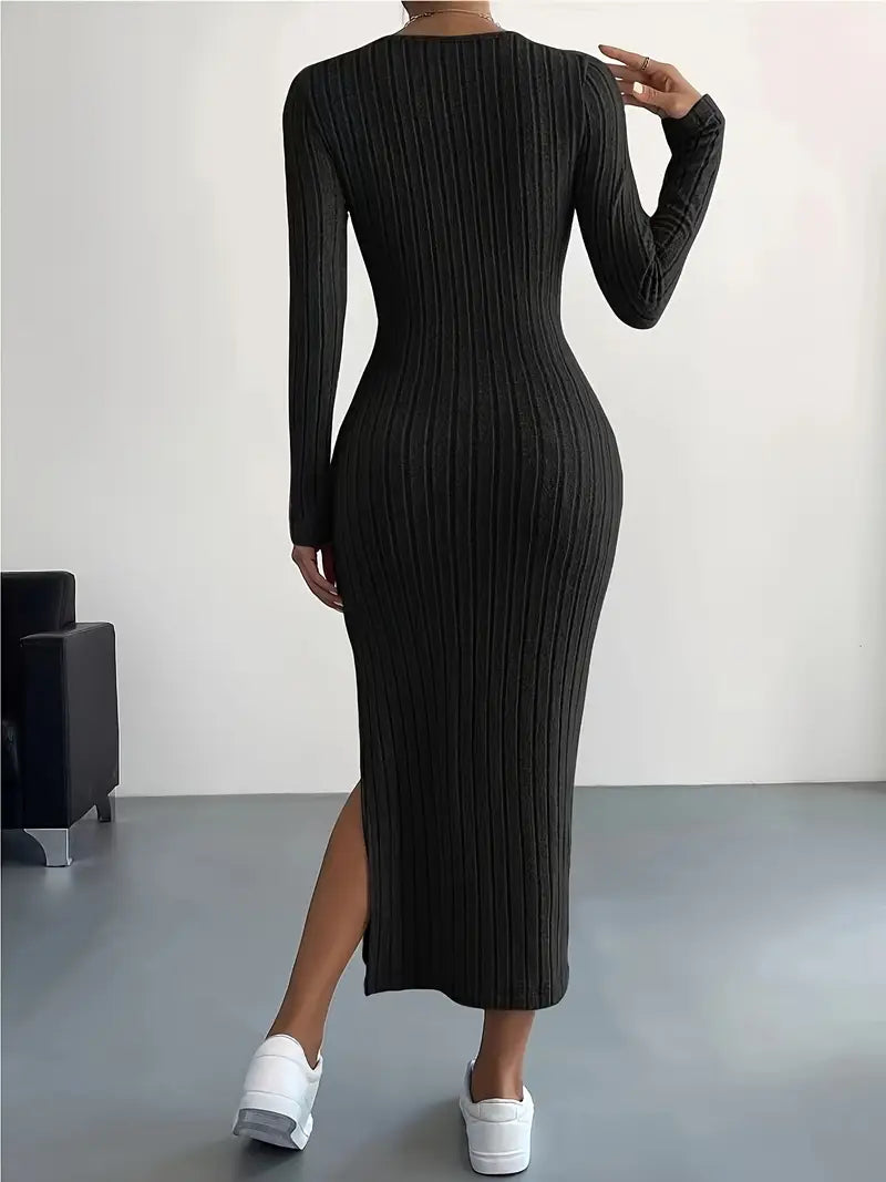 Ribbed knit dress