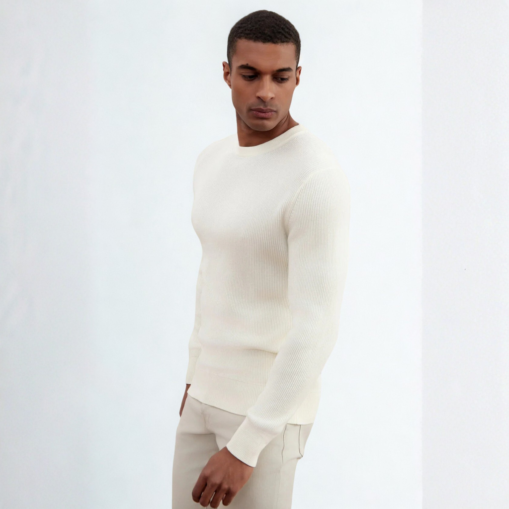 Maison Crewneck Malfilé English Rib Sweater