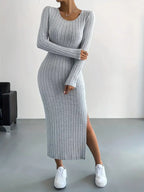 Ribbed knit dress