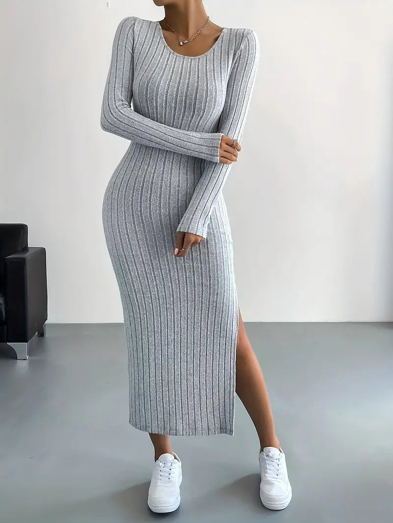 Ribbed knit dress