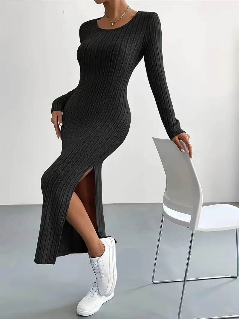 Ribbed knit dress