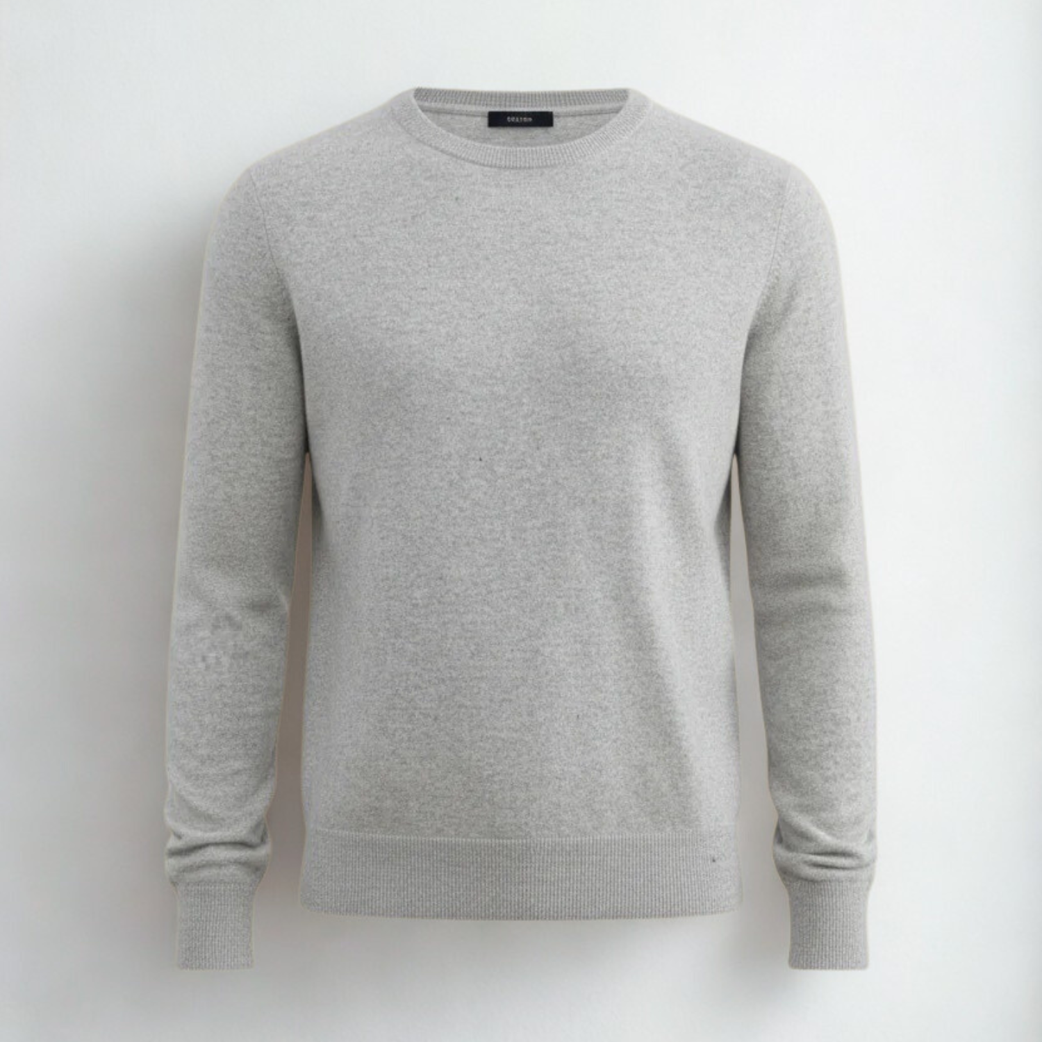 Grey Mélange Lightweight Crewneck Sweater