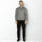 Gray Quarter-Zip Sweater