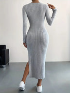 Ribbed knit dress