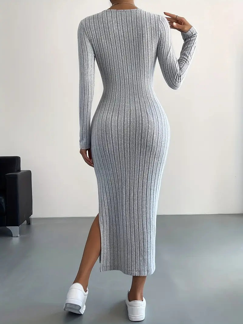 Ribbed knit dress