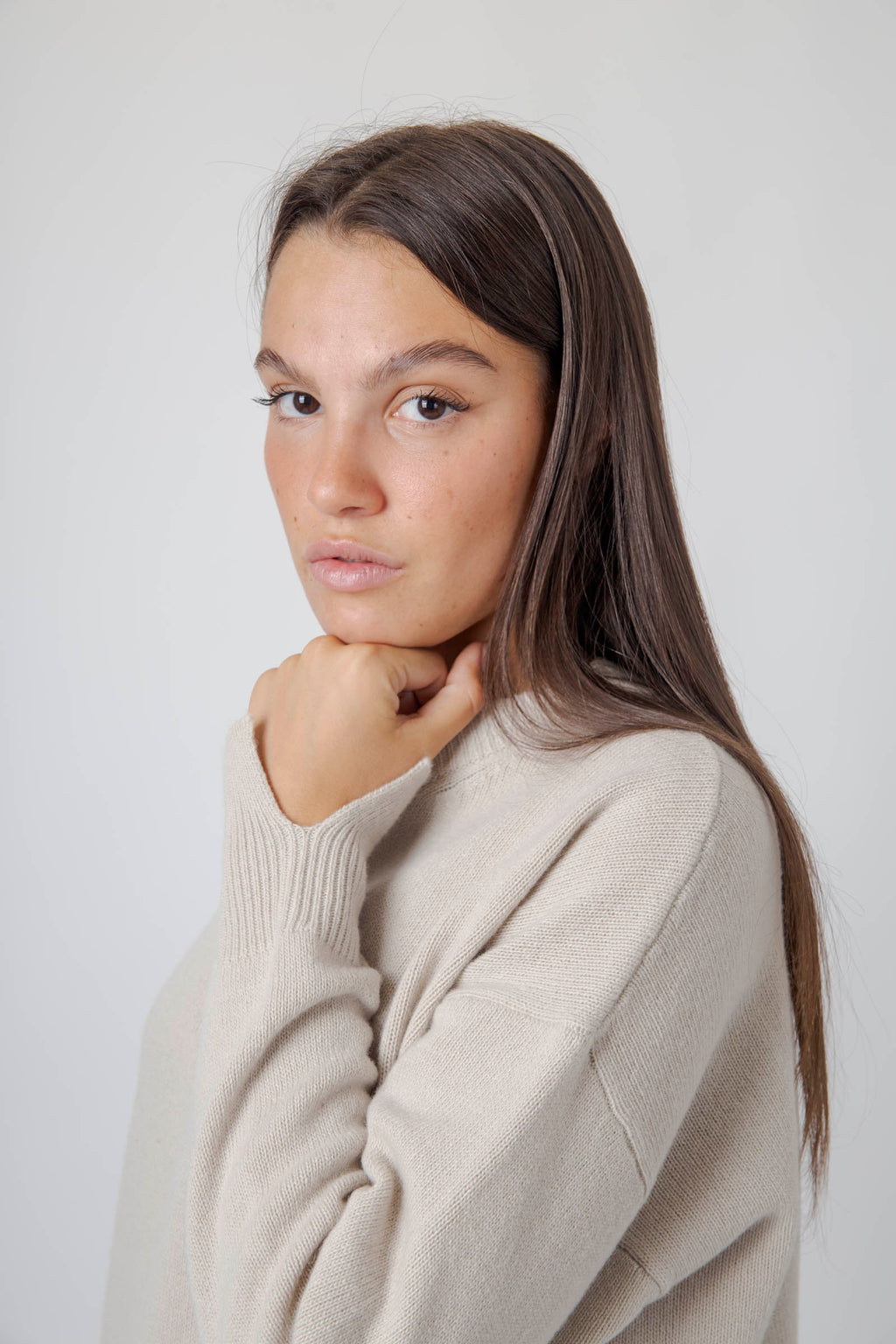 Cashmere Wool Crew Neck Sweater