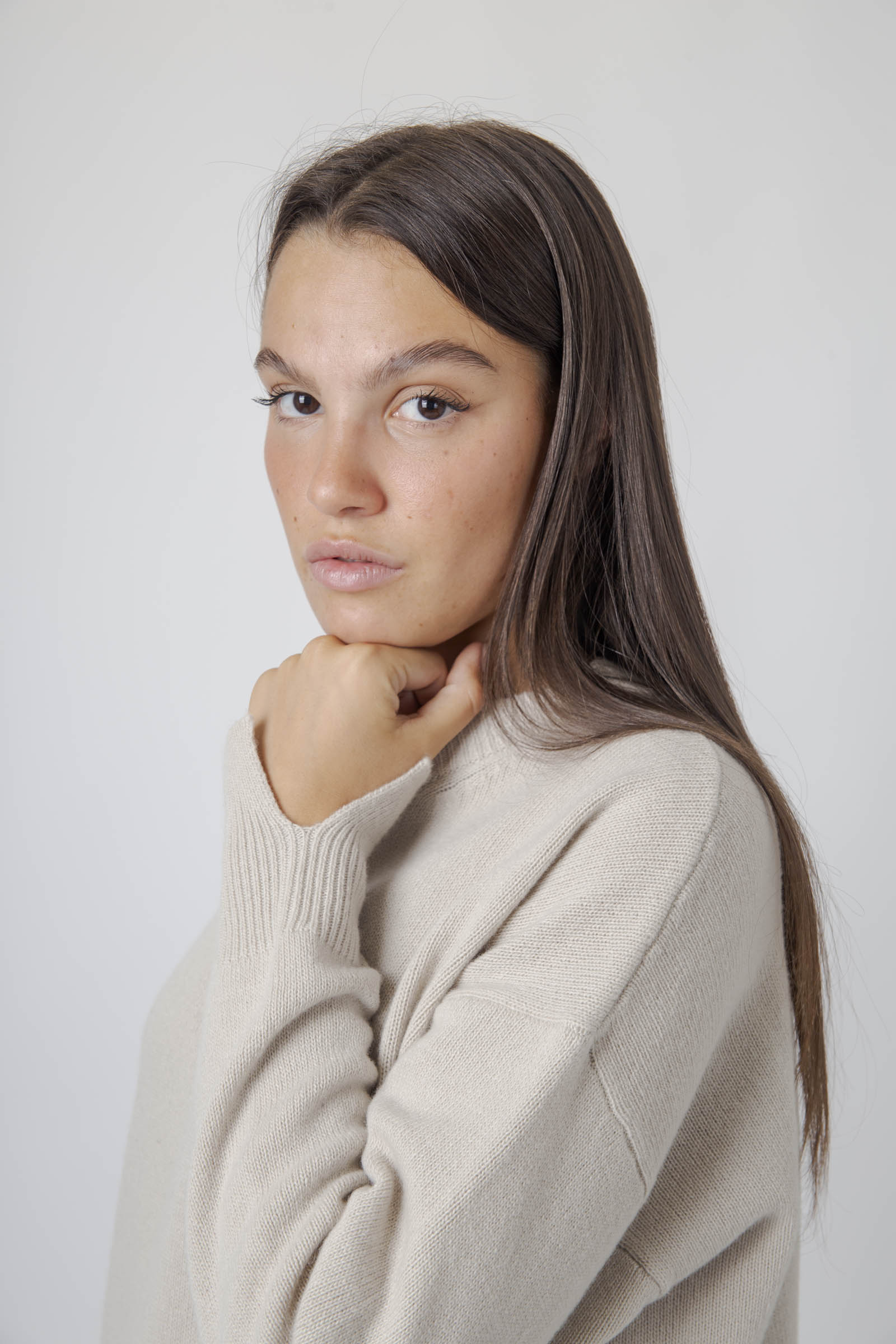 Cashmere Wool Crew Neck Sweater