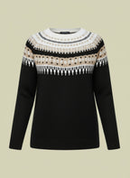 Warm Women’s Norwegian Sweater Cozy Nordic Knit